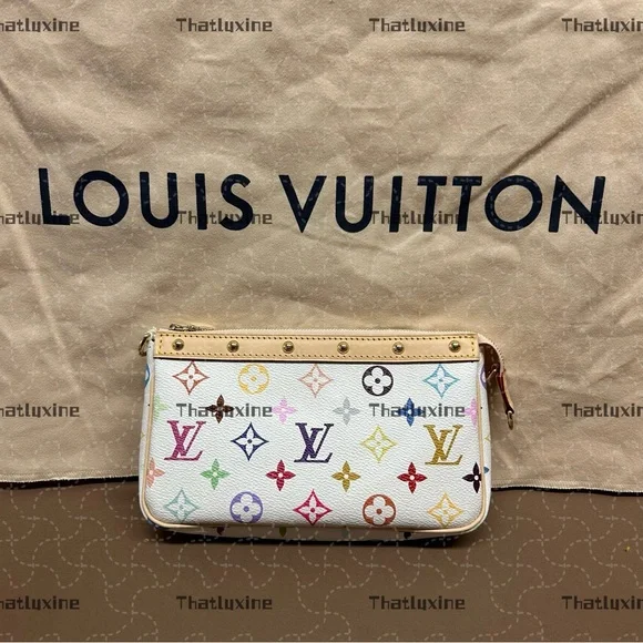 Louis Vuitton White Multicolor Monogram Clutch - Picture 2 of 4
